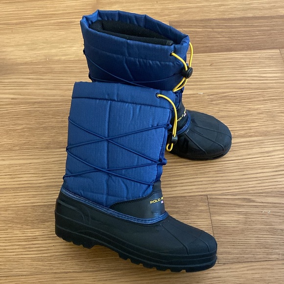 RALPH LAUREN POLO SPORT Boys Girls Unisex Below Zero Winter Snow Boots Size 5 - Picture 1 of 6